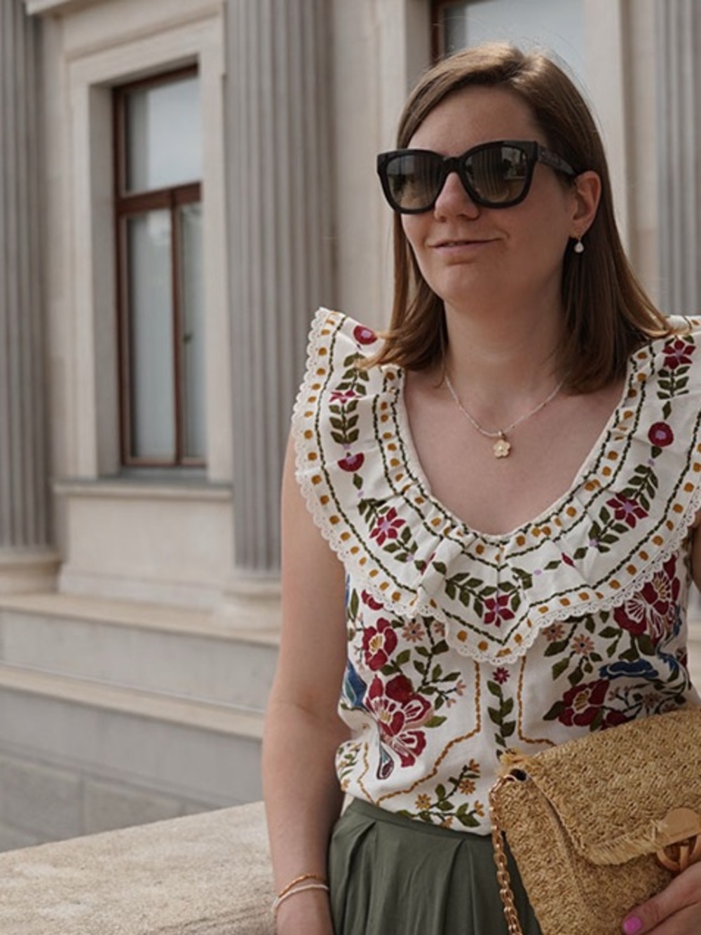 Sézane X FARM RIO Gold Blouse in Jardim Romatico FR 34 / US 2 - Picture 8 of 16